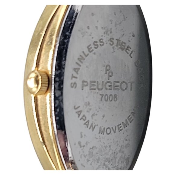 Peugeot Ladies Watch Quartz 21mm MOP Swarovski Crystal Dial 5.5" Gold Tone 7005 - Picture 7 of 12